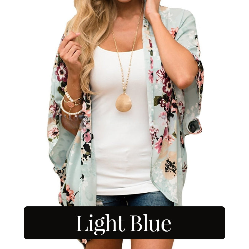 Summer Cool Flowy Floral Sunscreen Shirt