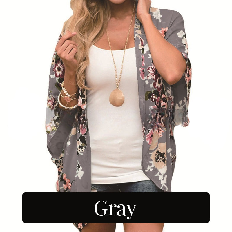 Summer Cool Flowy Floral Sunscreen Shirt