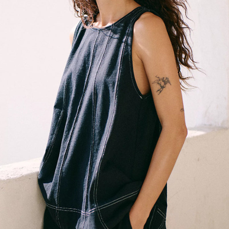 🏖️Summer Hot Sale 49% OFF🌼Women's Round-Neck Tank Top & High-Waisted Shorts Set
