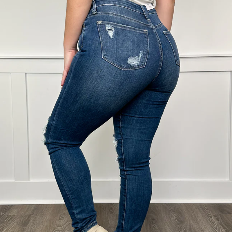 💥Hot Sales-49% OFF👖Women's High-Waisted Cutout Denim Jeans