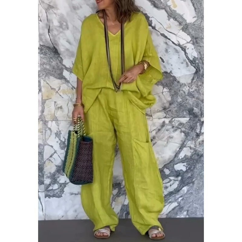 Women’s 2-Piece Cotton Linen Set