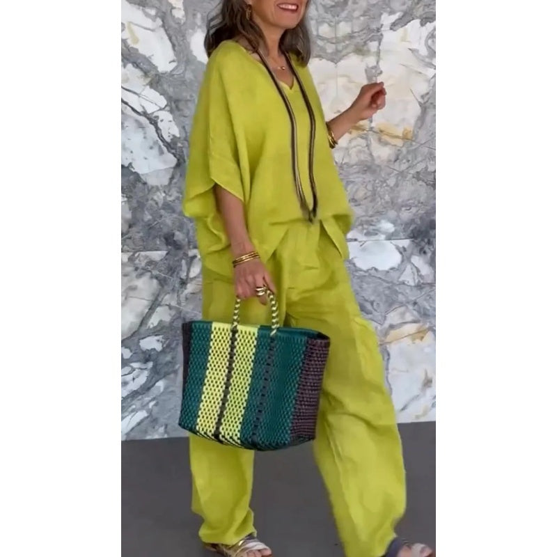 Women’s 2-Piece Cotton Linen Set