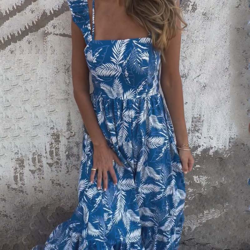 Women's Printed Sleeveless Maxi Dress