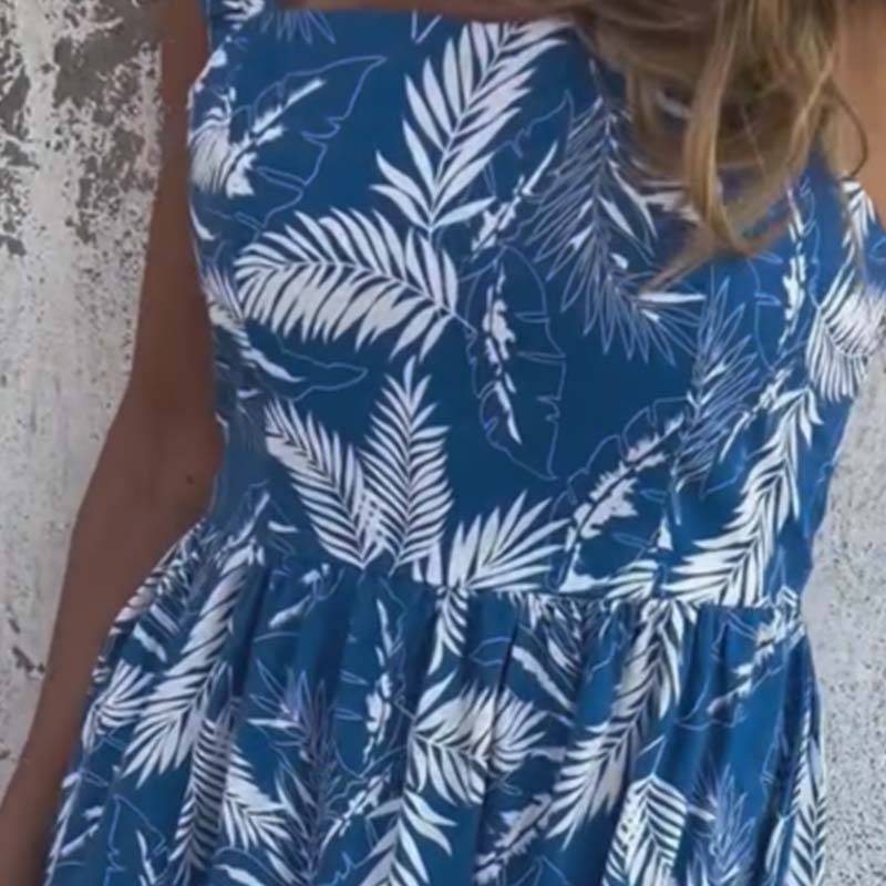 Women's Printed Sleeveless Maxi Dress