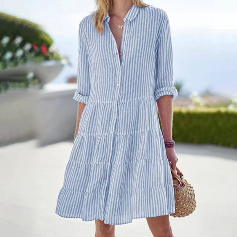 👗 Women’s Long-Sleeve Striped Shirt
