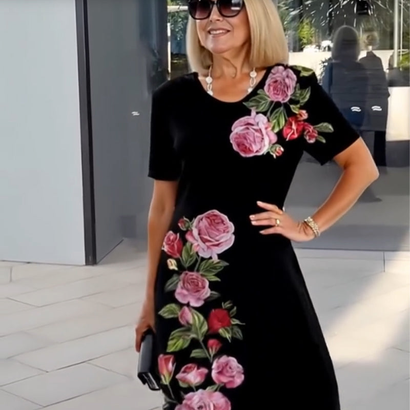 ⏳ Limited time 49% off! 💥Rose Bloom Short Sleeve Dress