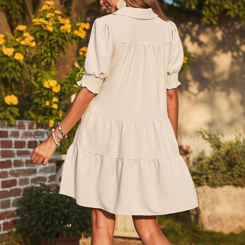 Women’s V-Neck Ruffle Mini Dress