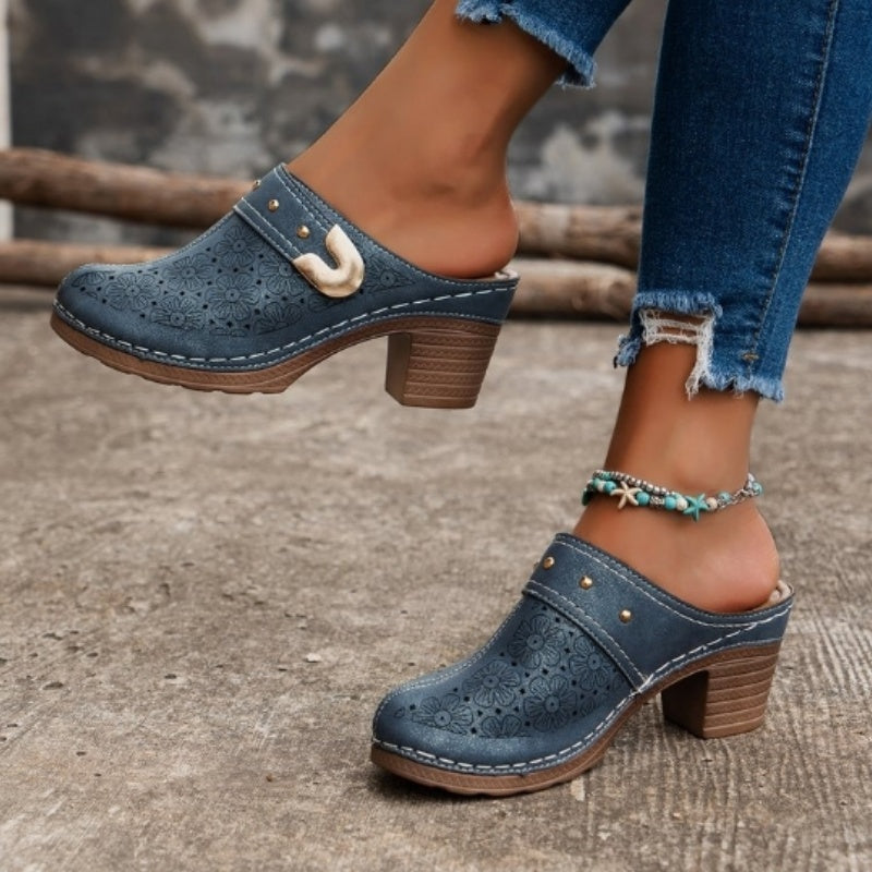 🔥HOT SALE 49% OFF💕Women's Slip-On Closed Toe Chunky Sandals
