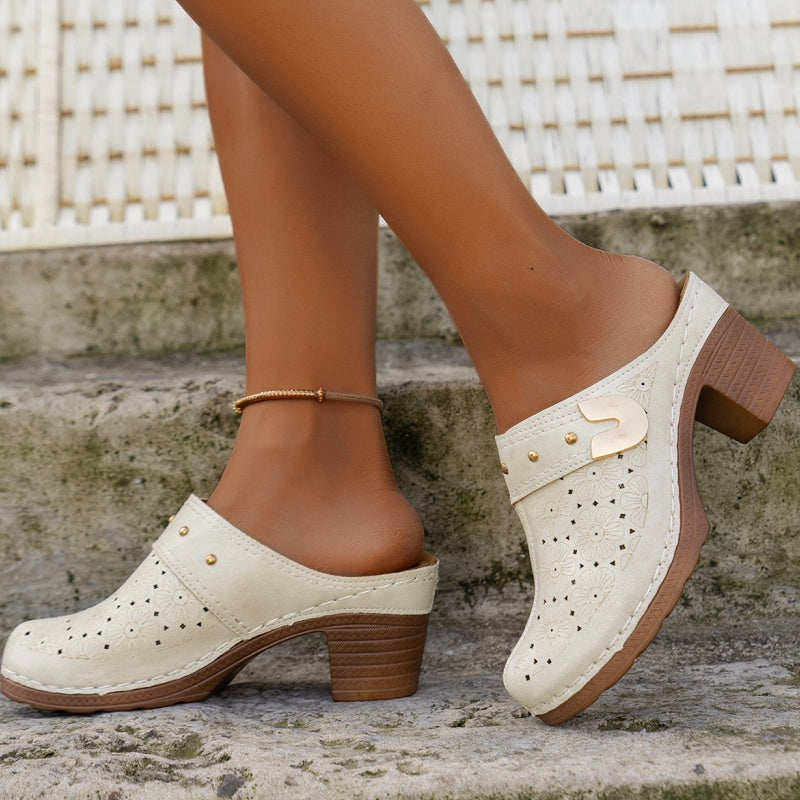 🔥HOT SALE 49% OFF💕Women's Slip-On Closed Toe Chunky Sandals