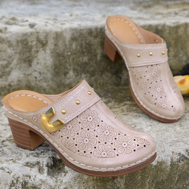 🔥HOT SALE 49% OFF💕Women's Slip-On Closed Toe Chunky Sandals