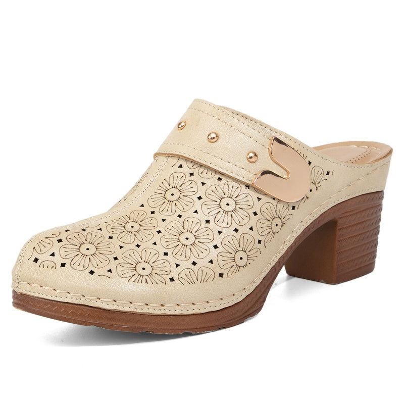 🔥HOT SALE 49% OFF💕Women's Slip-On Closed Toe Chunky Sandals