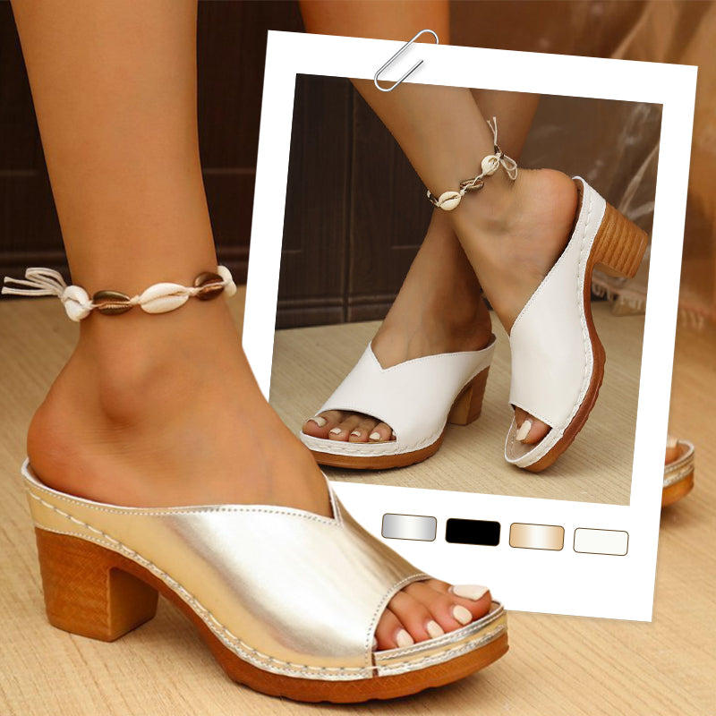 🌸Chunky Heel Slip-on Platform Sandals
