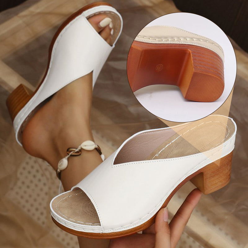 🌸Chunky Heel Slip-on Platform Sandals