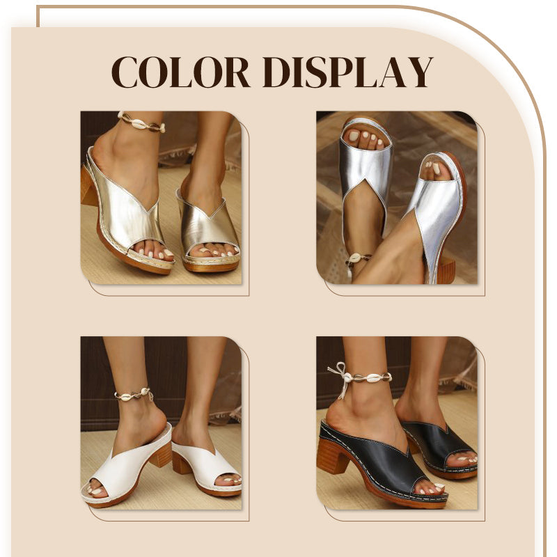 🌸Chunky Heel Slip-on Platform Sandals