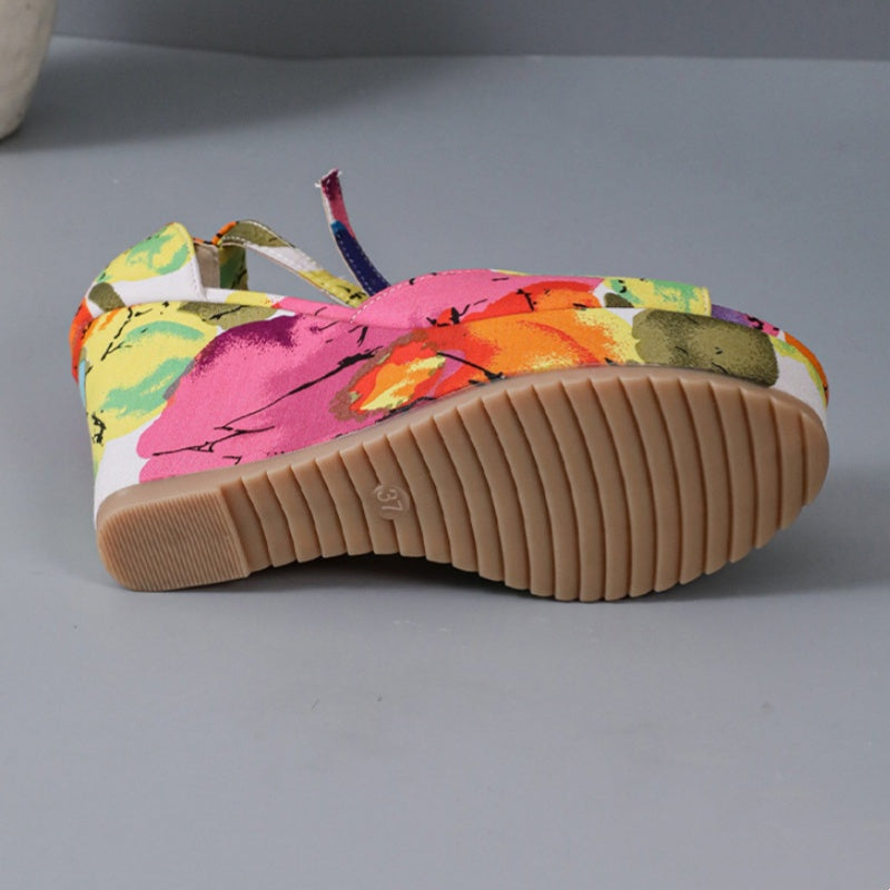 Women’s Open-Toe Platform Wedge Ankle Strap Sandals