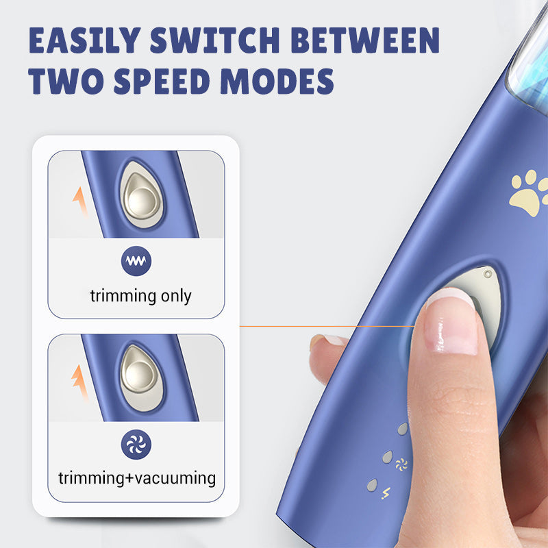 2-in-1 Pet Grooming Clipper with Vacuum