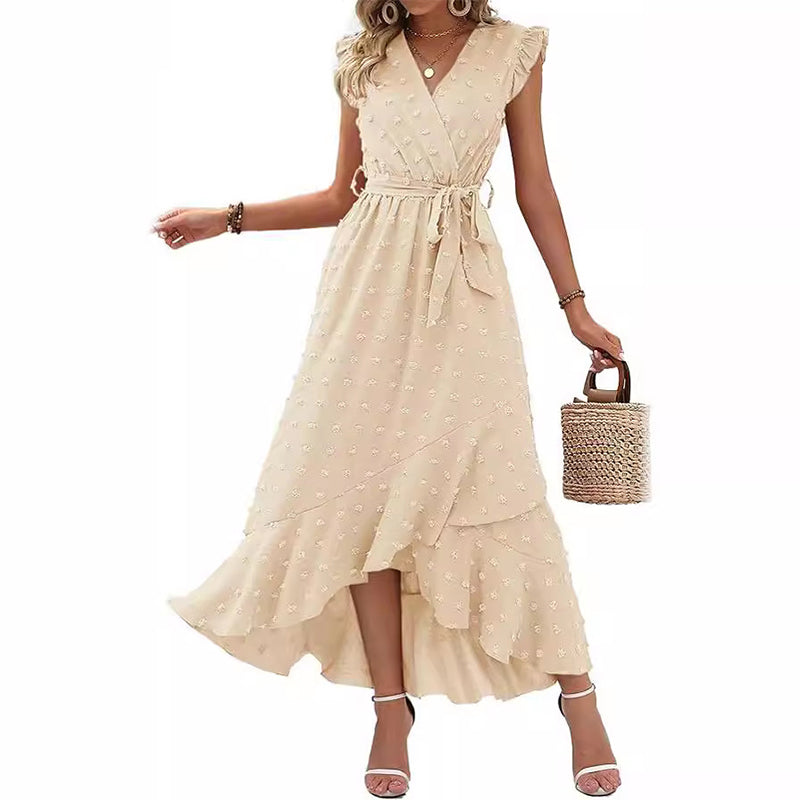 Women's Fashion V-Neck Ruffle Dresses