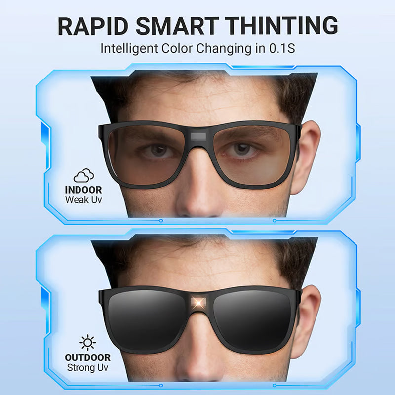 ⚡ Auto-Dimming Sunglasses - HD Vision in Any Light 🌥️🛡️ 100% UV Blocking