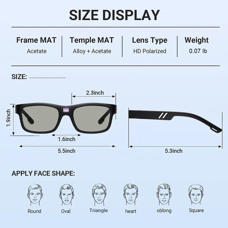 ⚡ Auto-Dimming Sunglasses - HD Vision in Any Light 🌥️🛡️ 100% UV Blocking