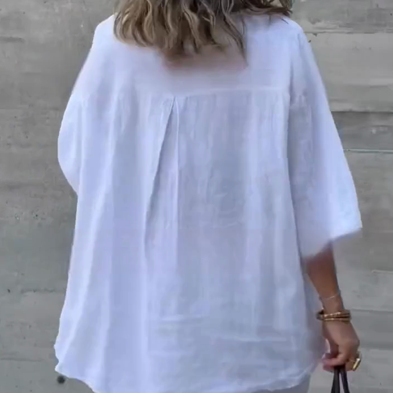Loose Fit Short Sleeve Top & Wide Leg Pants Set