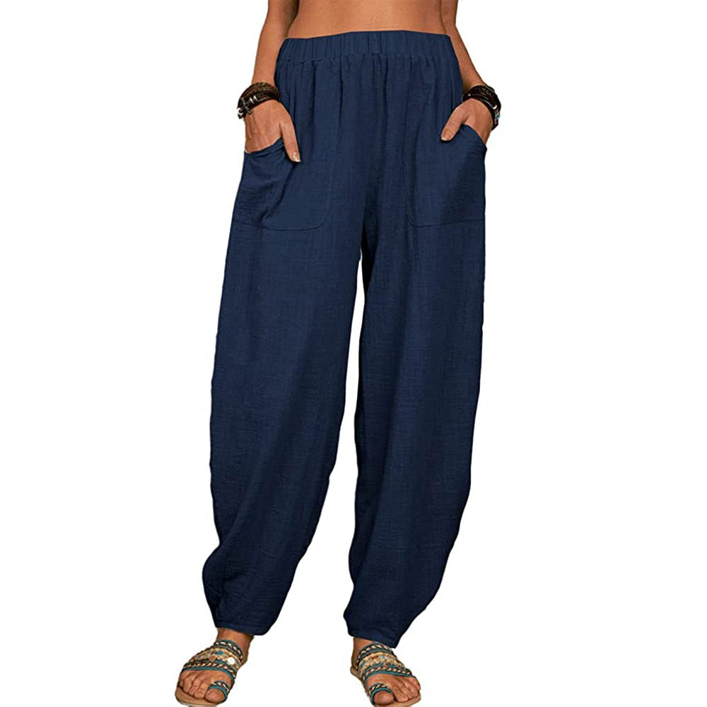 ๐ Wide-leg Linen And Cotton Pants For Women