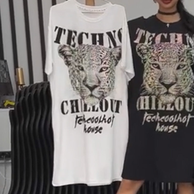 đSummer Specialsâ¨Womenâs Oversized Glitter T-Shirt Dress