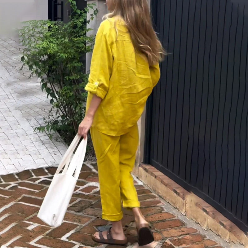 Women's 2 Piece Outfits Oversized Shirt & Pants
