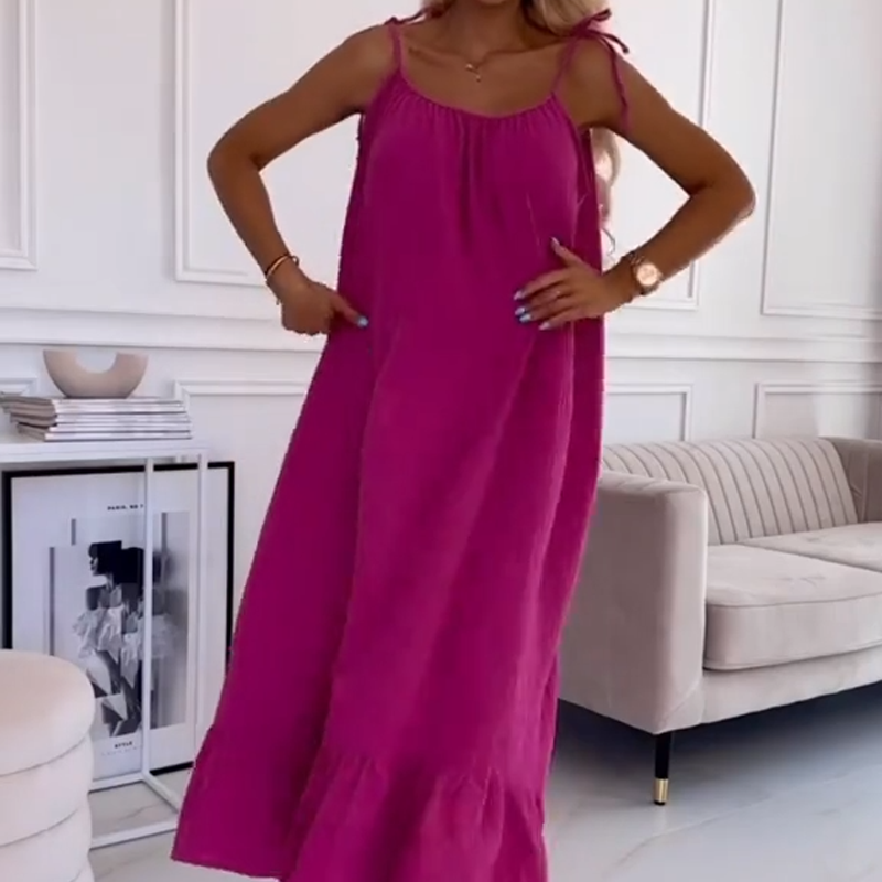 💕What should I wear tomorrow?💕Women's Solid Color Loose-Fit Dress