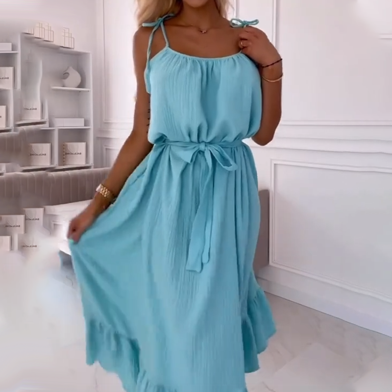 💕What should I wear tomorrow?💕Women's Solid Color Loose-Fit Dress