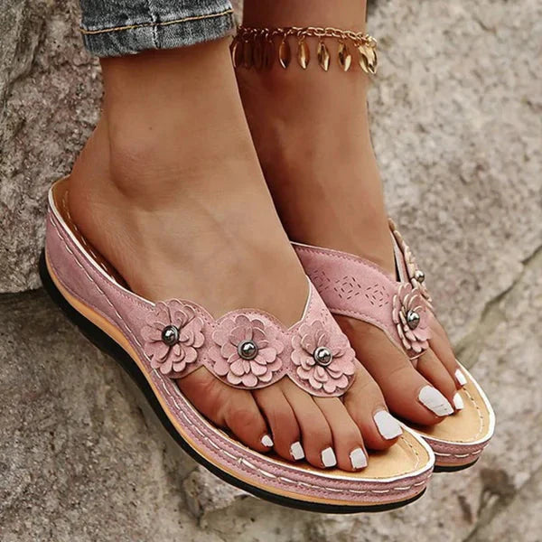 🎁Hot Sale 49% OFF⏳Comfort Wedge Floral Sandals