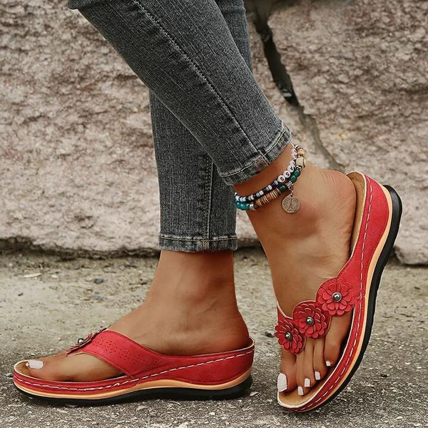 🎁Hot Sale 49% OFF⏳Comfort Wedge Floral Sandals