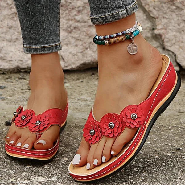 🎁Hot Sale 49% OFF⏳Comfort Wedge Floral Sandals