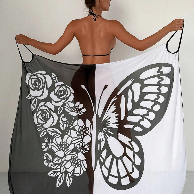 ⏰Last Day Hot Sale!!⌛Women's Butterfly Swimsuit Cover-Up & Dress