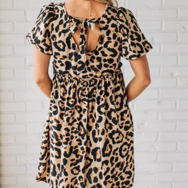 ⏳Time-limited Special⏰Women's Casual Leopard Print Mini Dress👗