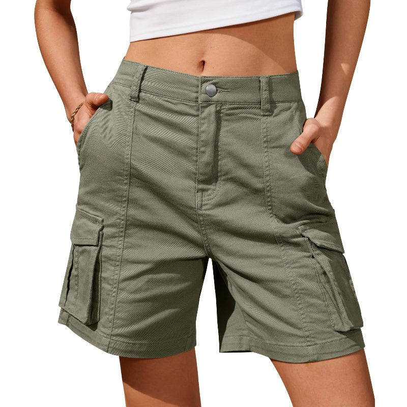 Women's Casual Solid Color Cargo Pants
