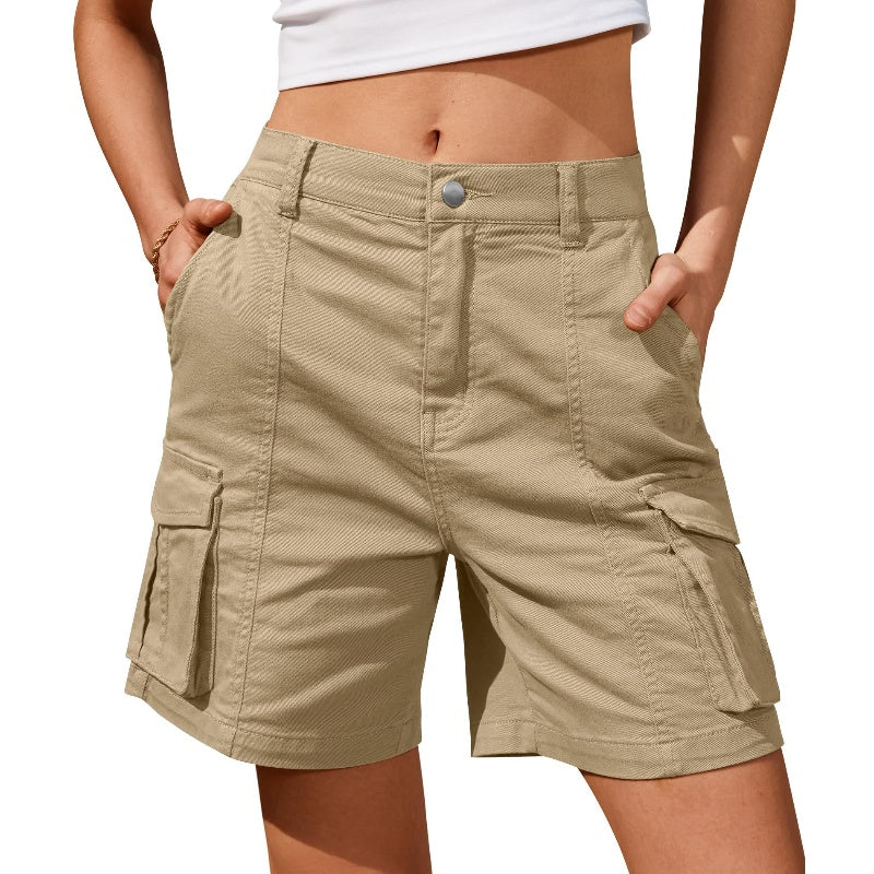 Women's Casual Solid Color Cargo Pants