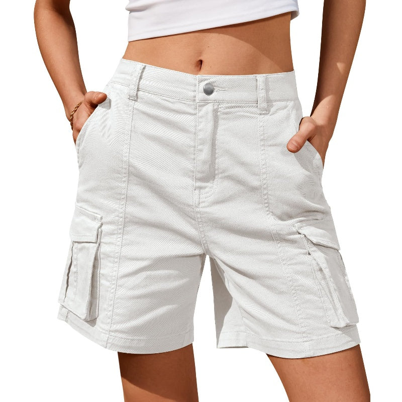 Women's Casual Solid Color Cargo Pants