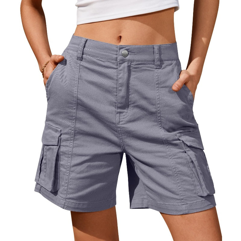 Women's Casual Solid Color Cargo Pants