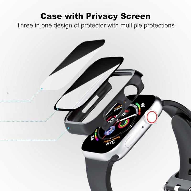Anti-Spy Tempered Glass Case for Apple Watch