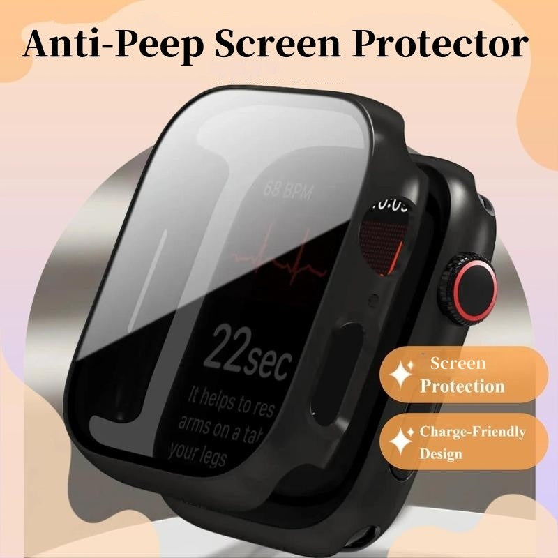 Anti-Spy Tempered Glass Case for Apple Watch