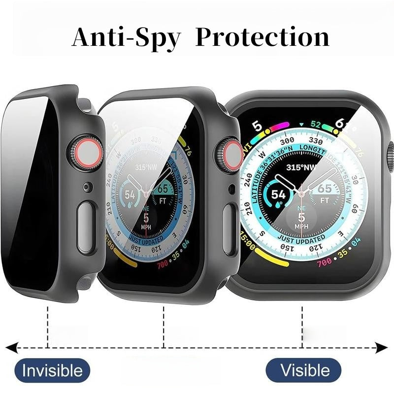 Anti-Spy Tempered Glass Case for Apple Watch