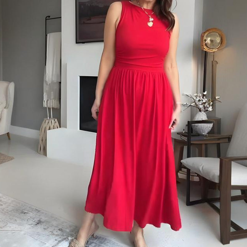 Women's Elegant Crew Neck Maxi Dress👗