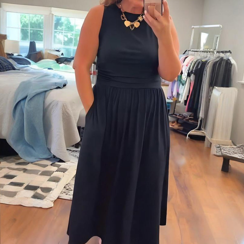 Women's Elegant Crew Neck Maxi Dress👗
