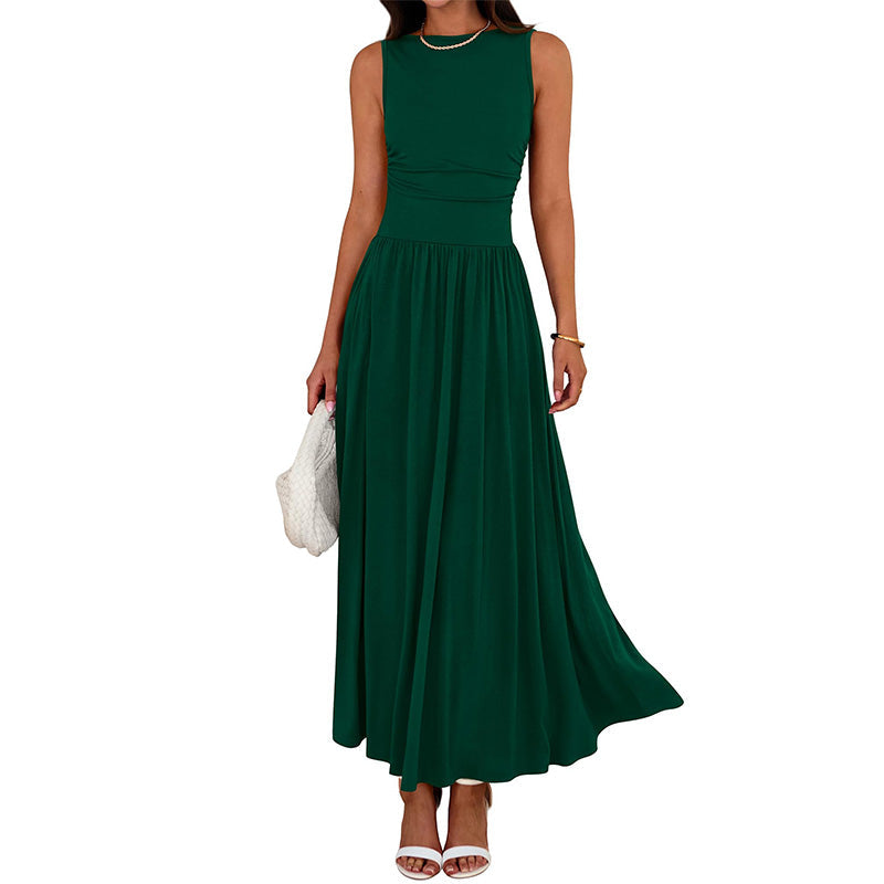Women's Elegant Crew Neck Maxi Dress👗