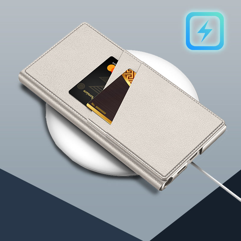 Folding Stand Phone Case with Card Holder for Samsung S24Ultra