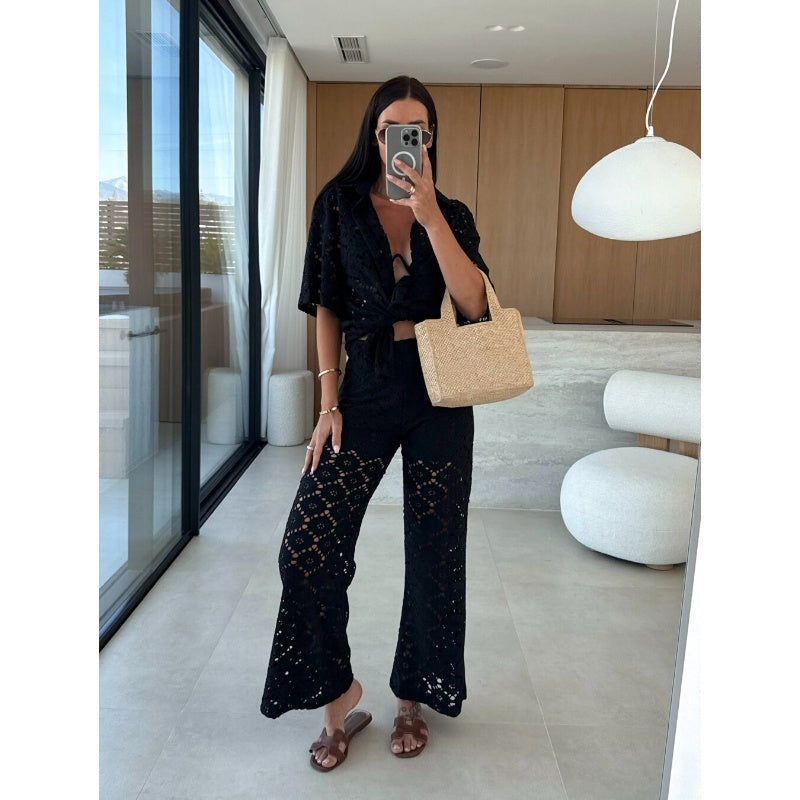 Women's Casual Lace Two-Piece Set