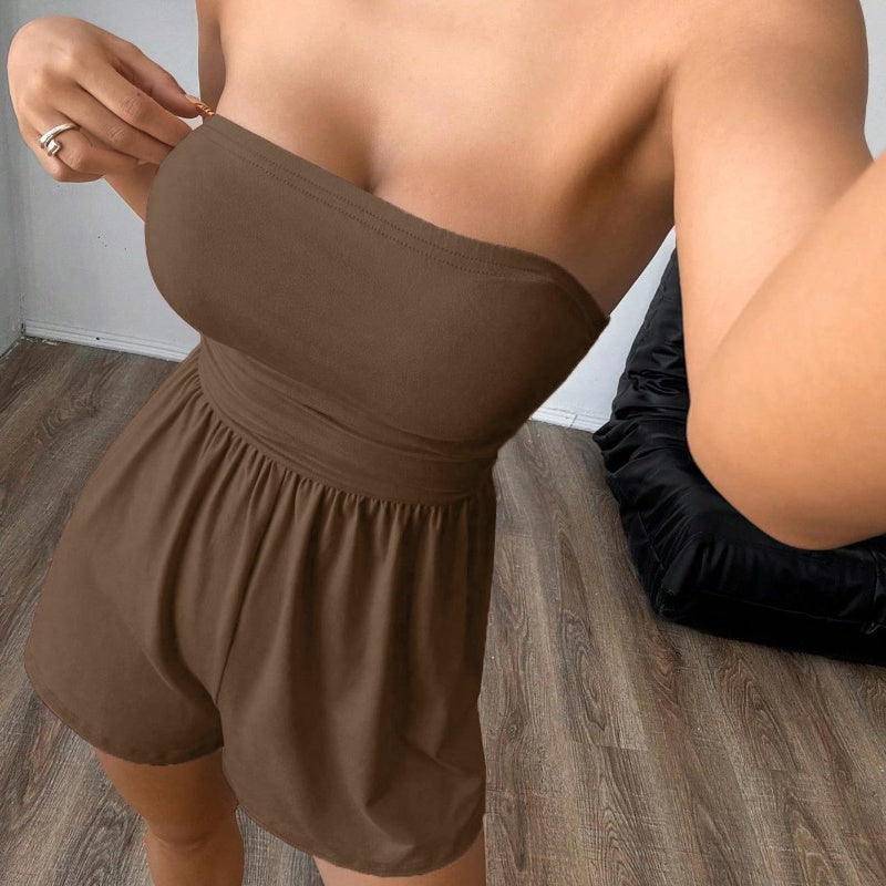 Stylish Strapless Bodycon Jumpsuit