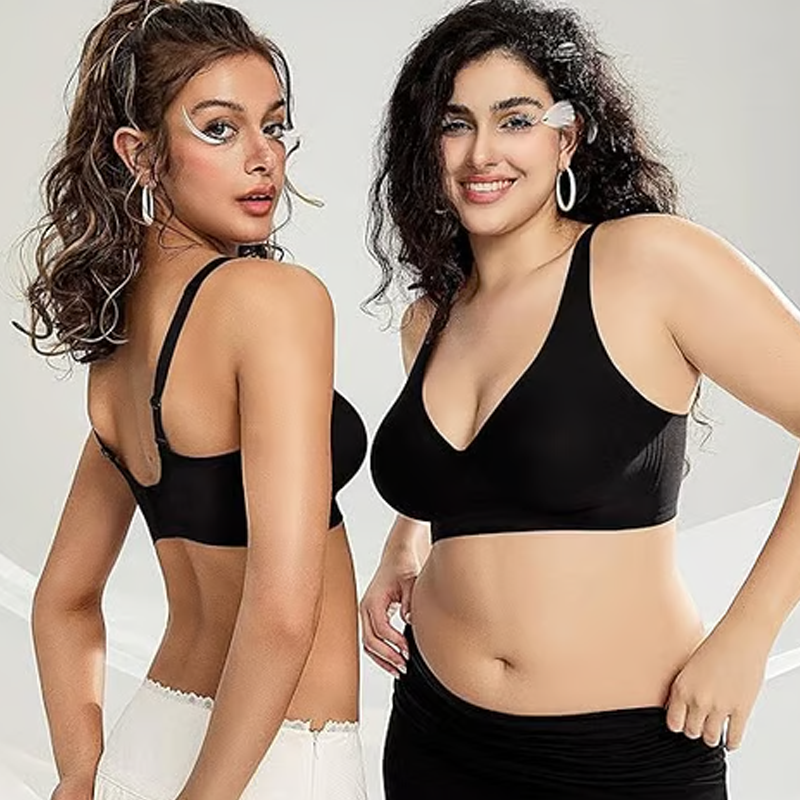 🍃Summer Hot Sale 49% OFF⏰Deep V Plunge Push-up Wirefree Seamless Jelly Bra