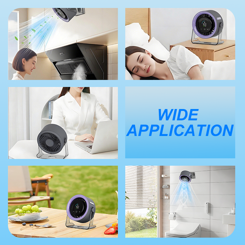 100-Speed Mini Desk Fan with Digital Display
