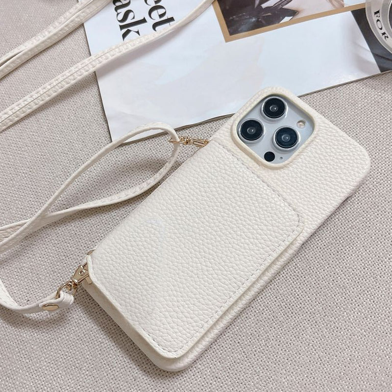 Practical Strap-Equipped Wallet Phone Case